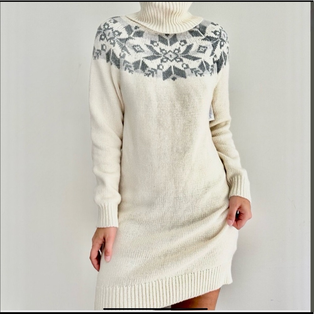 Lauren Ralph Lauren , sweater dress with dark gray pattern, size XXL